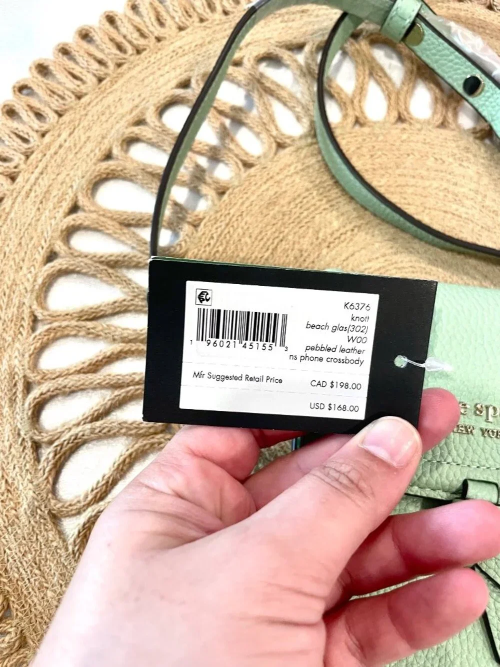 NWT Kate Spade New York Knott North South Photo Crossbody K6376 BeachGlass Green